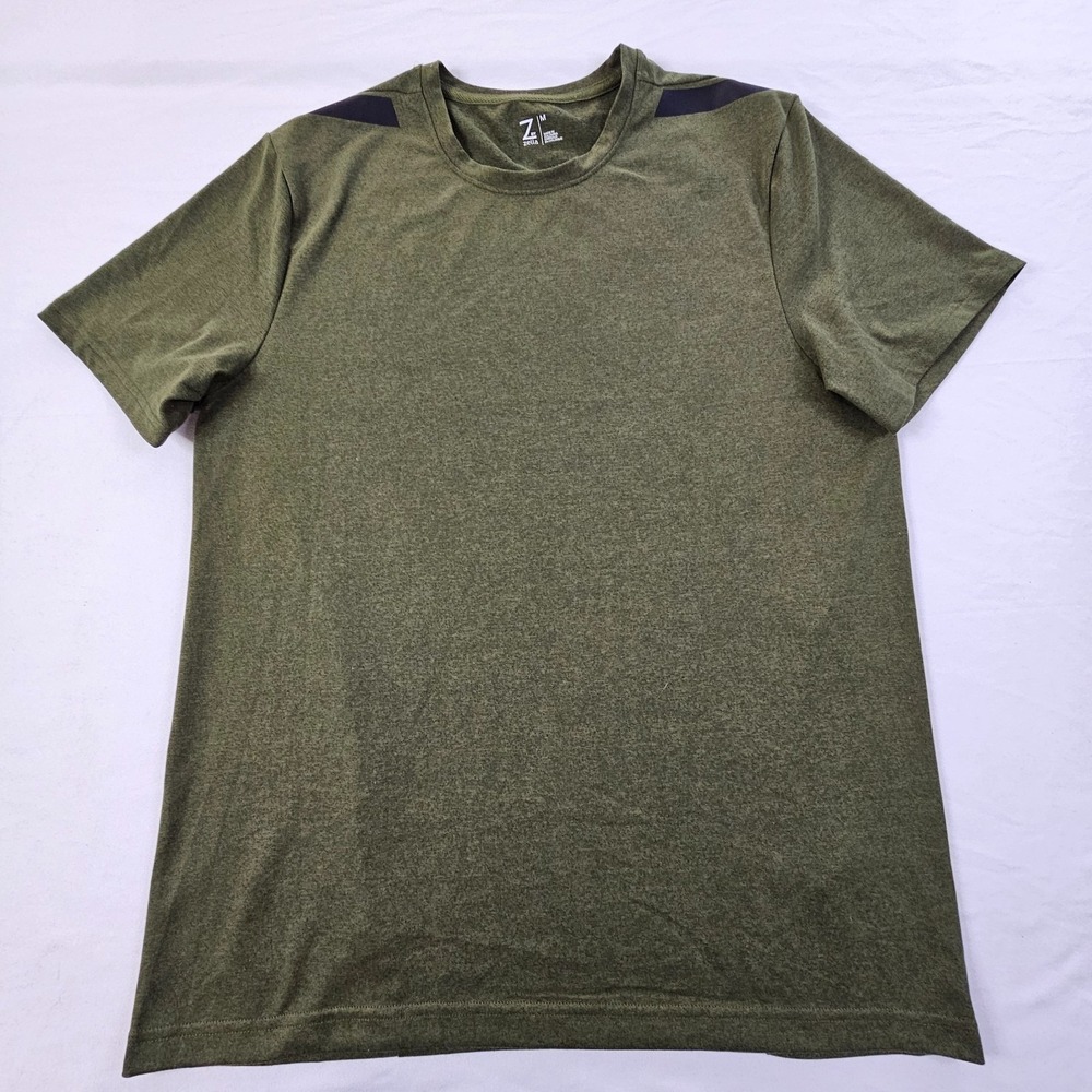 Z by Zella Green Short Sleeve Polyester Spandex Performance T-Shirt Men's M